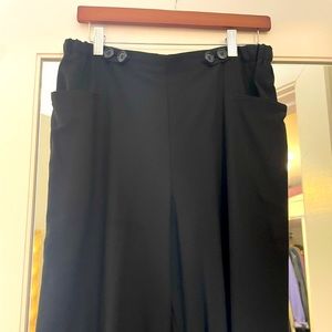 Swedish Designer Ralston Linen Black Trousers